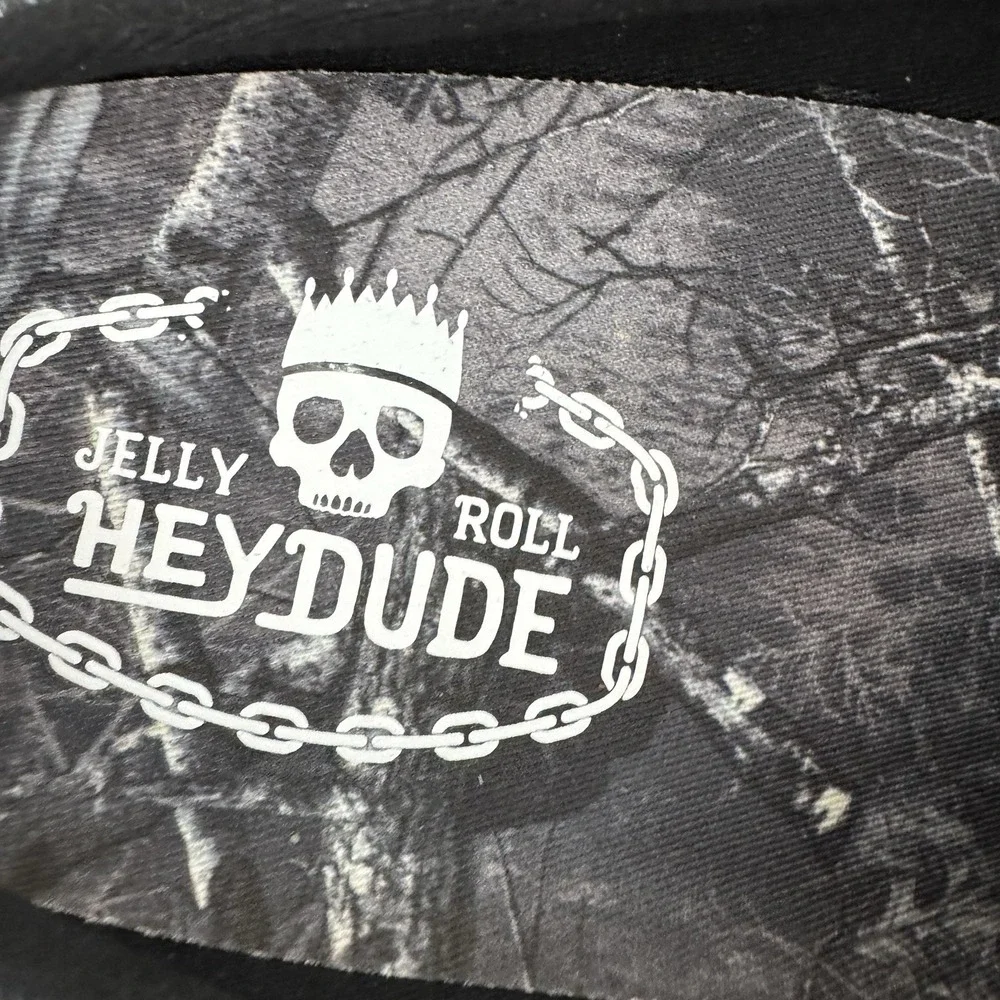Hey Dude Jelly Roll Wally Comf Slip Black Camo Men's 13 NWT Realtree